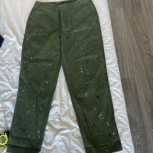 Foundrae High Waist Paint Splattered cargo Pants